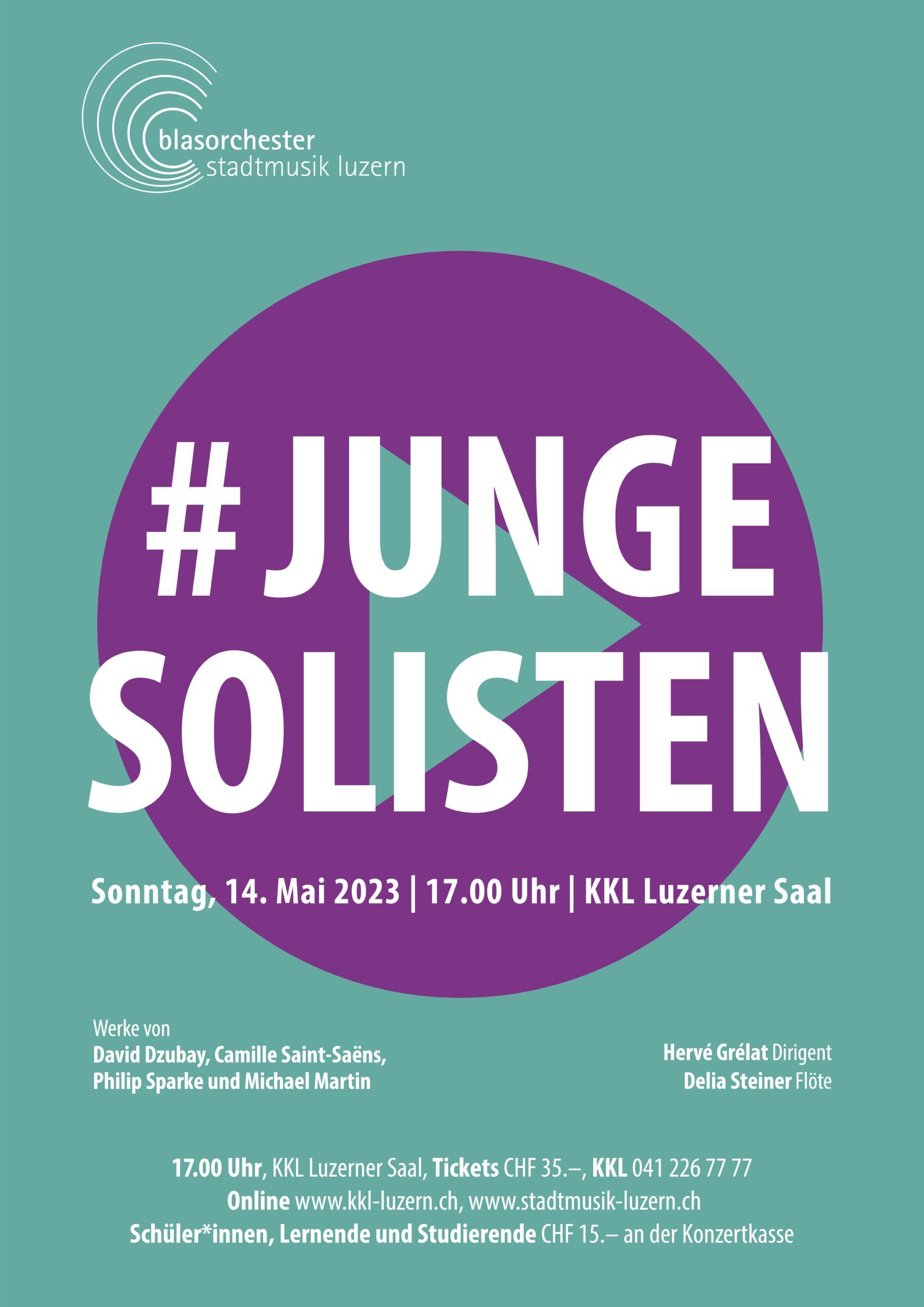Junge Solisten Poster Stadtmusik Luzern